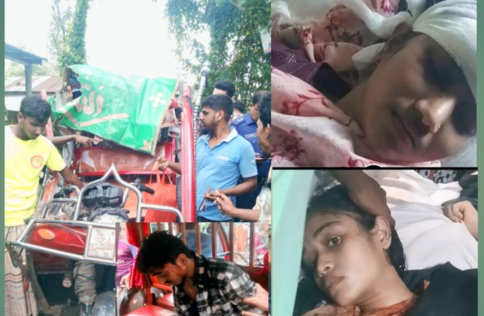 বাগমারায় সড়ক দুর্ঘটনায় অটোচালক নিহত, আহত ৬ পরীক্ষার্থী হাসপাতালে