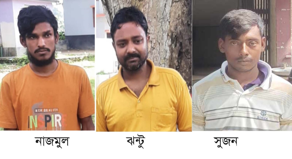 মান্দায় তিন মাদকসেবীর কারাদণ্ড